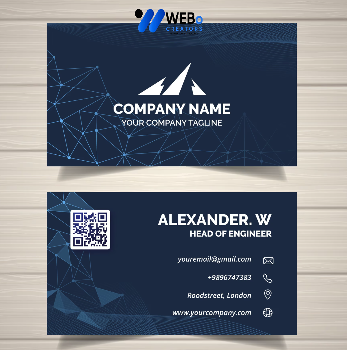Elegant Professional Business card design with golden stripes Agency in Honolulu ,Hawaii
